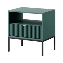 Grönt sängbord med svarta ben VOLARE