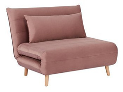 Rosa fåtölj med sovande funktion Spike
