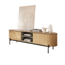 Långt två-dörrars RTV-skåp ek vincenza/eucalyptus ROLLO