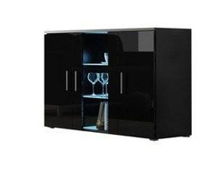 Svart skänk med led SOHO S7