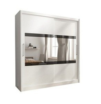 Vit skjutdörrsgarderob 200 cm MAI IV