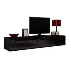 Hängande TV-bänk Vigo 180 cm svart