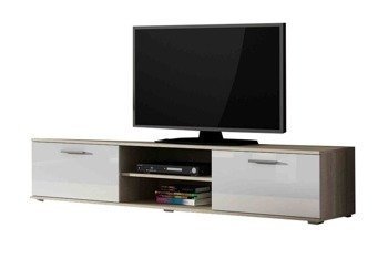 TV-bänk ek sonoma/vit högblank 180 cm SOHO
