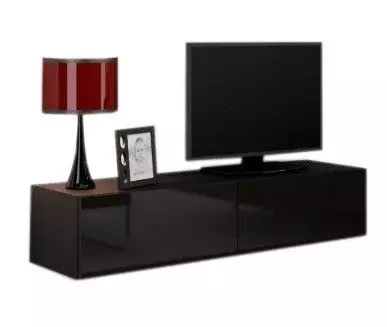 Hängande TV-bänk Vigo 140 cm svart